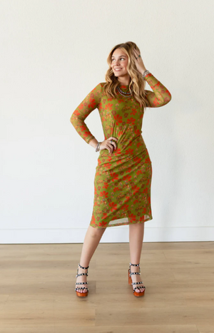 Feel Like A Woman Mesh Midi Dress