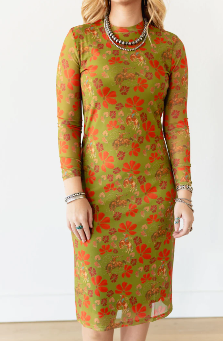 Feel Like A Woman Mesh Midi Dress