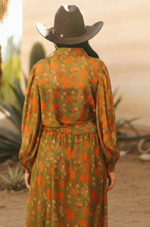 Livin' On Love Floral Print Button Up Blouse
