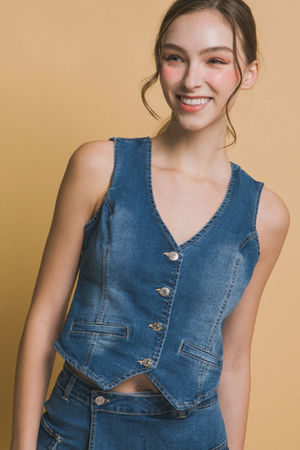 Call A Cowboy Denim Vest