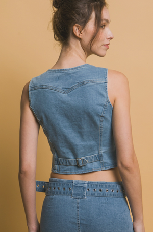 Call A Cowboy Denim Vest