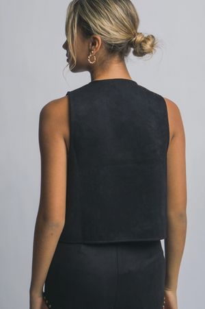 Hang Tight Honey Suede Studded Western Vest