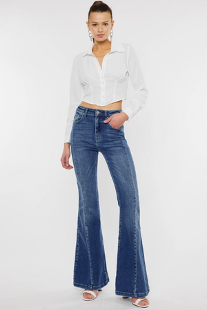 Seamingly Cool High Rise Super Flare Jeans