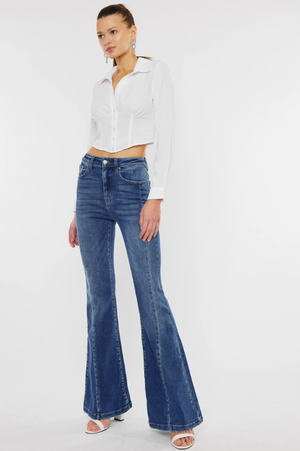 Seamingly Cool High Rise Super Flare Jeans