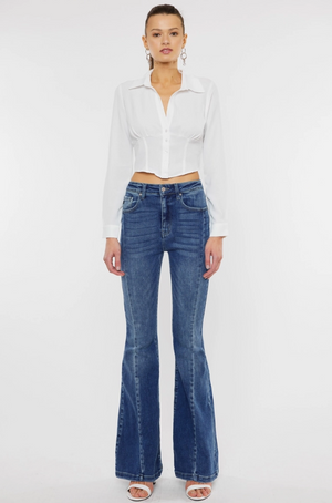 Seamingly Cool High Rise Super Flare Jeans