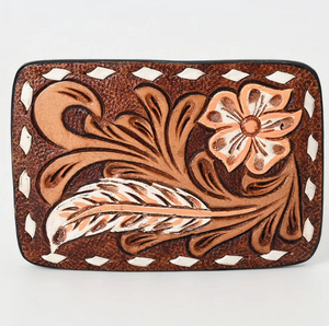 Saddle Soul Tooled Leather Belt Buckle