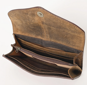 Flower Fields Tooled Leather Wallet