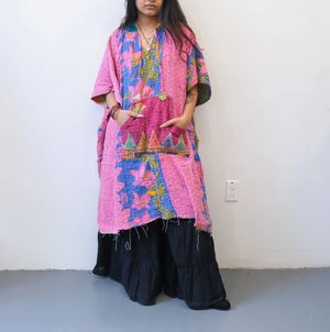 Eyes Of The World Handmade Reversible Poncho with Hoodie