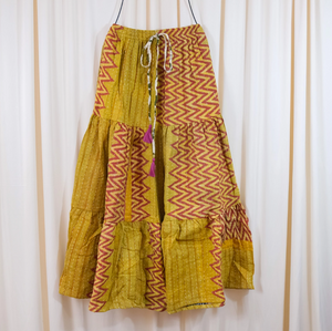 Ripple Long Skirt with Pockets