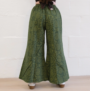 Moon Dance Flowy Paisley Boho Cotton Wide Leg Pants