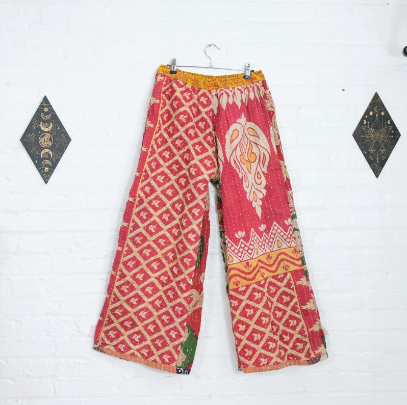 Shakedown Street Handmade Kantha Reversible Wide Leg Pants