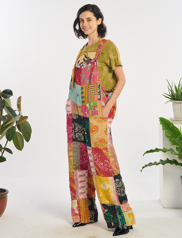I Know You Rider Kantha Cotton Overalls