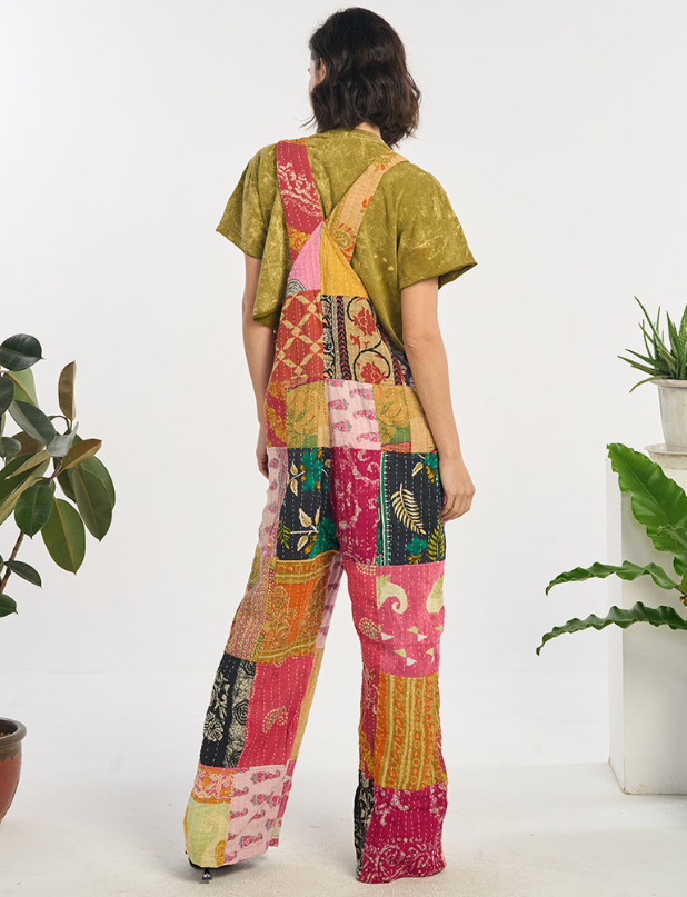 I Know You Rider Kantha Cotton Overalls
