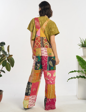 I Know You Rider Kantha Cotton Overalls