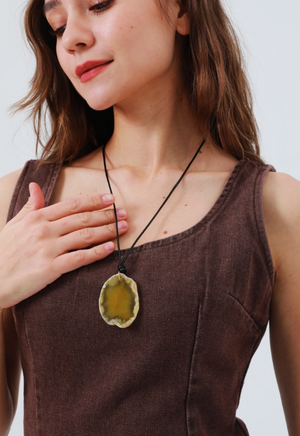 Rock Steady Raw Gemstone Pendant Necklace