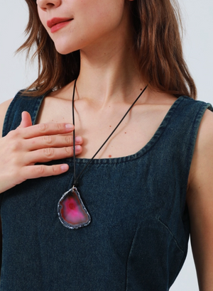 Rock Steady Raw Gemstone Pendant Necklace