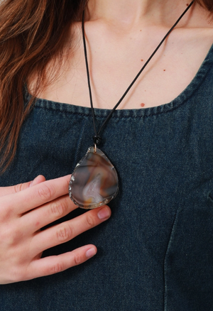 Rock Steady Raw Gemstone Pendant Necklace