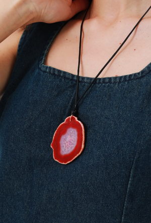 Rock Steady Raw Gemstone Pendant Necklace