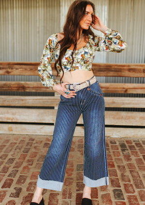 Engine Engine No. 9 Western Pinstripe Jeans
