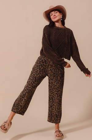 Fierce & Free Leopard Print Barrel Pants