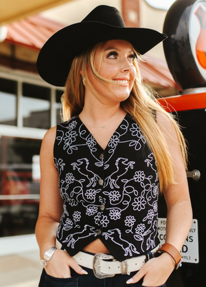 Diva Darlin' Western Embroidered Vest