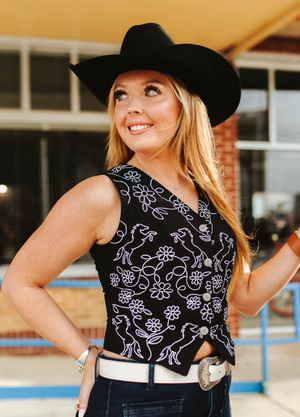 Diva Darlin' Western Embroidered Vest