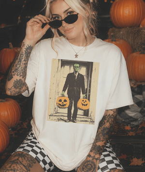 Frankie Brings The Treats Disco Pop Halloween - Cream Tees and Sweatshirts (made 2 order) LC