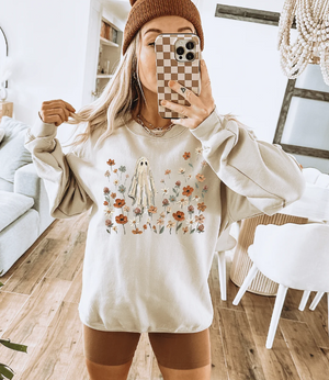 Wildflower Ghost Halloween - Tees and Sweatshirts (made 2 order) LC