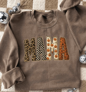 Fall Mama Checkered Pumpkins Name - Sweatshirts & T-Shirts (made 2 order) LC