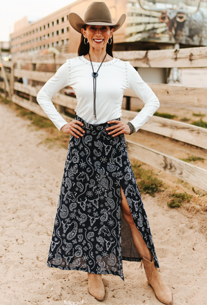 Silver Springs Ribbed & Studded Long Sleeve Top - 4 Colors