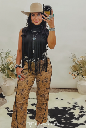 November Trails Vintage Floral Print Pants