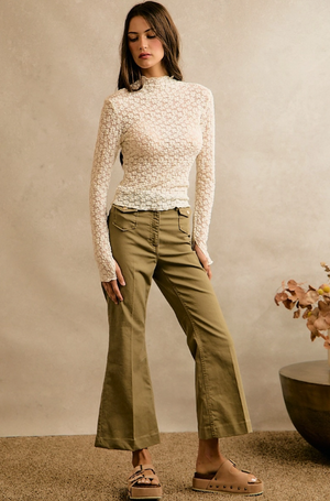 Soul Sister Textured Floral Mesh Top
