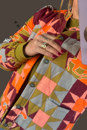 Pony Patchwork Quilted Jacket