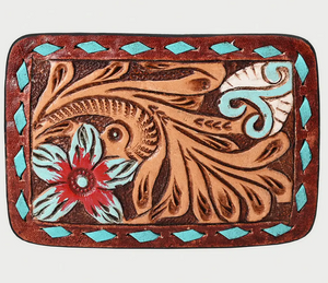 Saddle Soul Tooled Leather Belt Buckle