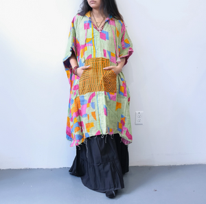 Eyes Of The World Handmade Reversible Poncho with Hoodie