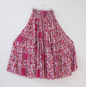 Althea Flowy Tiered Long Skirt