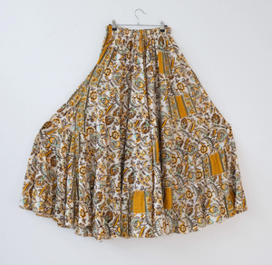 Althea Flowy Tiered Long Skirt
