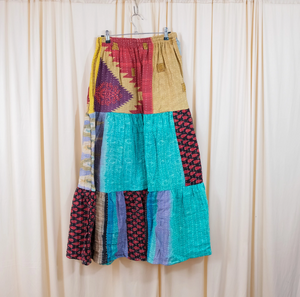 Ripple Long Skirt with Pockets