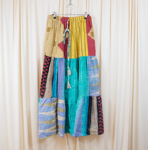 Ripple Long Skirt with Pockets
