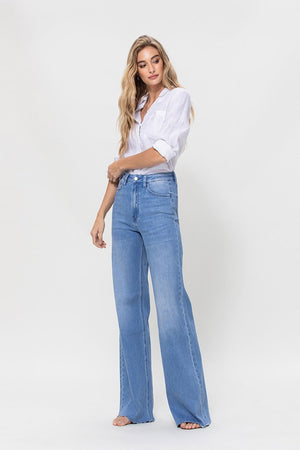 One Step Ahead High Rise Non Distressed Wide Leg Jeans (DS) FG VFM