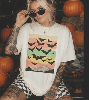 Bat Parade Disco Pop Halloween - Cream Tees and Sweatshirts (made 2 order) LC