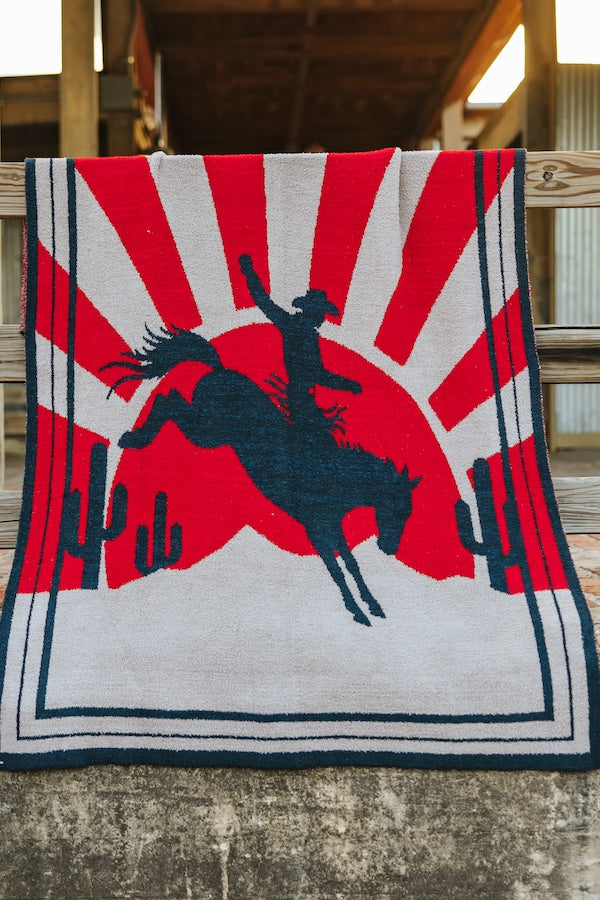Stable Nights Sunset Rodeo Printed Blanket