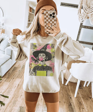 Bubblegum & Broomsticks Disco Pop Halloween - Cream Tees and Sweatshirts (made 2 order) LC