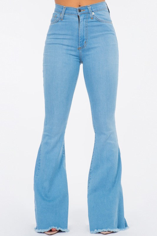 Madeline High Waisted Flare Jeans ~ SAMPLE SALE - Lil Bee's Bohemian