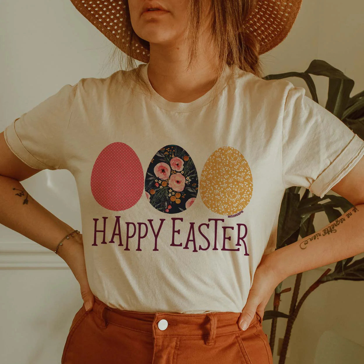Happy Easter Easter Eggs Graphic Tee (made 2 order) LC
