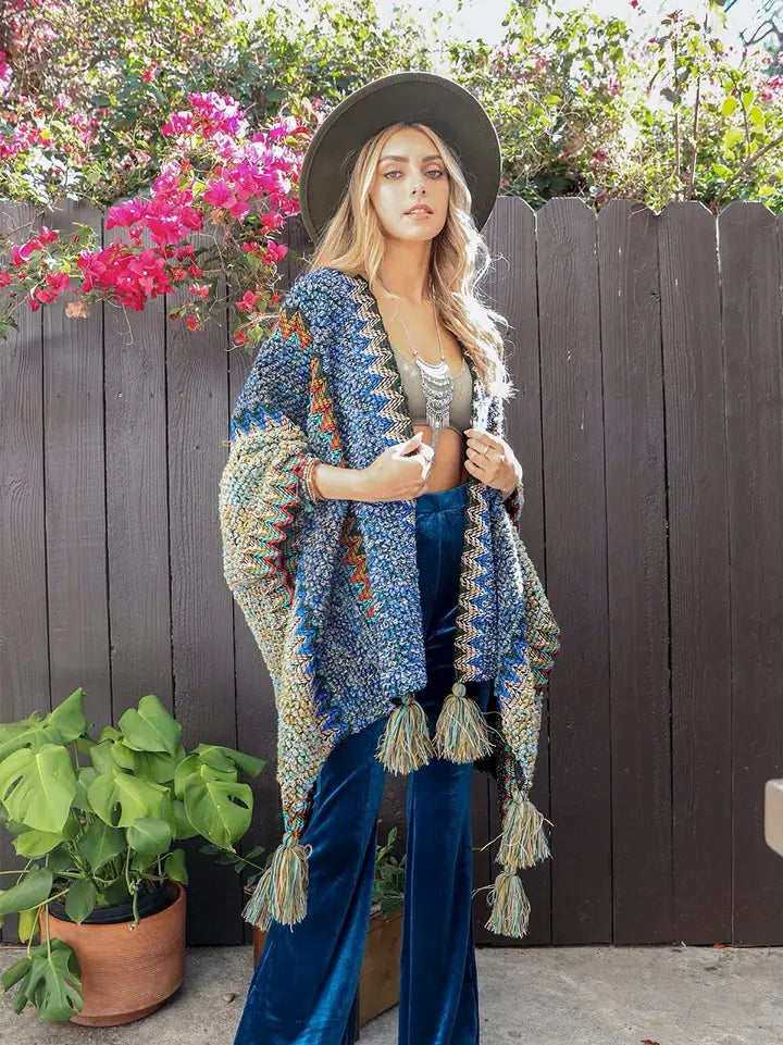 Dream Weaver Crochet Ruana Wrap Kimono