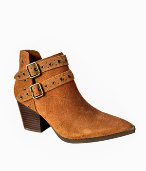 Elsa Leather Ankle Boot in Tan ( DS) NM