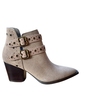 Elsa Leather Ankle Boot in Taupe ( DS) NM