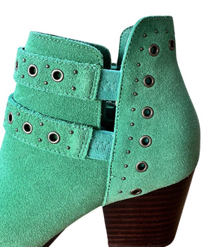 Elsa Leather Ankle Boot in Teal (DS) NM