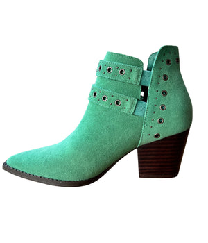 Elsa Leather Ankle Boot in Teal (DS) NM